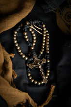 Load image into Gallery viewer, Sanctus Open Carry Belt Rosary  MKII - Black & Brass