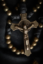 Load image into Gallery viewer, Sanctus Open Carry Belt Rosary  MKII - Black & Brass