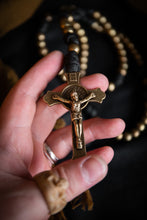 Load image into Gallery viewer, Sanctus Open Carry Belt Rosary  MKII - Black & Brass