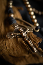 Load image into Gallery viewer, Sanctus Open Carry Belt Rosary  MKII - Black & Brass