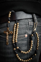 Load image into Gallery viewer, Sanctus Open Carry Belt Rosary  MKII - Black & Brass