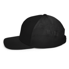Load image into Gallery viewer, Black on Black Jerusalem Cross Trucker Cap