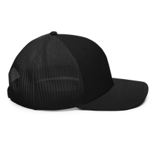 Load image into Gallery viewer, Black on Black Jerusalem Cross Trucker Cap