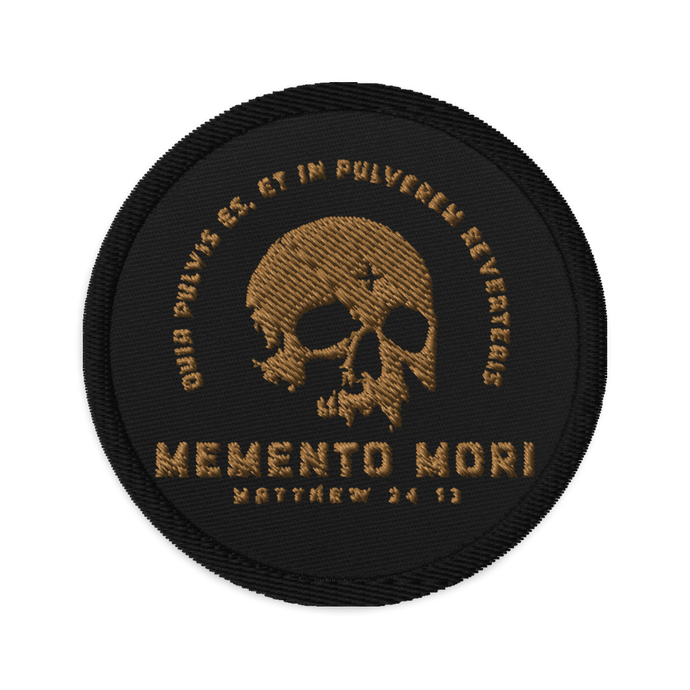 Memento Mori Embroidered patches - Sanctus Co.