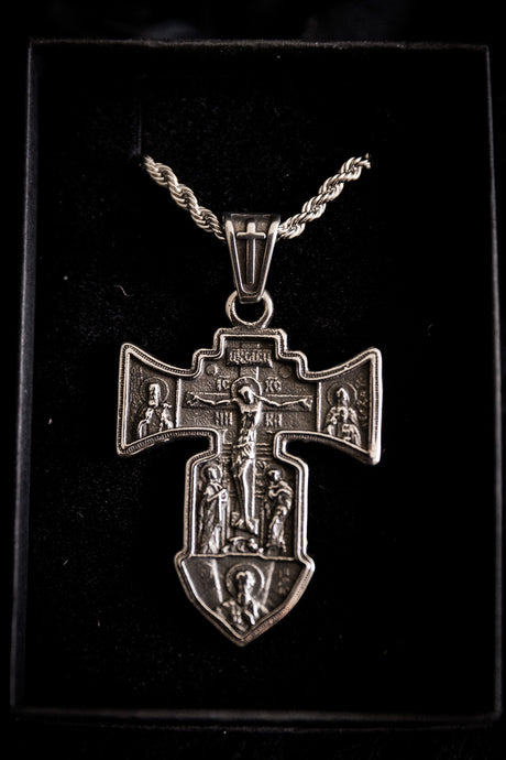 Crucifixion / St. Michael / Apostolic Stainless Necklace