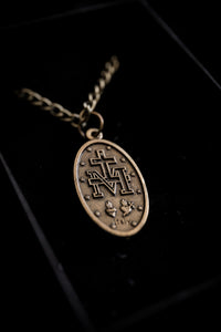 Aged Brass Miraculous Medal - 1"