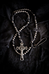 Sanctus Open Carry Belt Rosary  MKIII - Black & Gunmetal