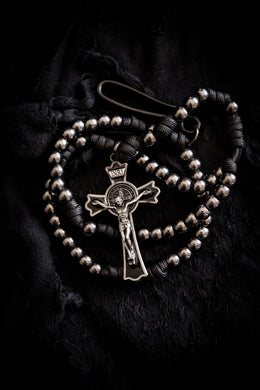 Sanctus Open Carry Belt Rosary  MKIII - Black & Gunmetal