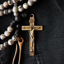 Load image into Gallery viewer, Sanctus Co X Holy Armament Special Edition Rosary (XL) - Zebra Jasper - Sanctus Co.