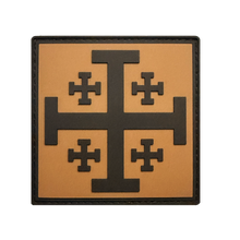 Load image into Gallery viewer, Jerusalem Cross PVC Morale Patch - Sanctus Co.