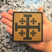 Load image into Gallery viewer, Jerusalem Cross PVC Morale Patch - Sanctus Co.