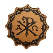 Load image into Gallery viewer, Chi Rho Crown of Thorns PVC Morale Patch - Sanctus Co.