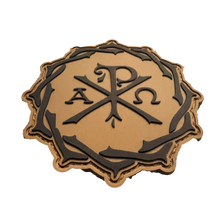 Load image into Gallery viewer, Chi Rho Crown of Thorns PVC Morale Patch - Sanctus Co.