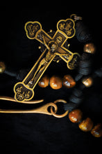 Load image into Gallery viewer, Apostolic Belt Rosary - Tiger&#39;s Eye Stone and Brass