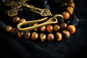 Apostolic Belt Rosary - Tiger's Eye Stone and Brass