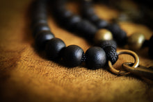 Load image into Gallery viewer, St. Benedict Belt Rosary - Black Wood and Brass