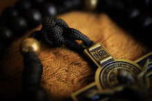 Load image into Gallery viewer, St. Benedict Belt Rosary - Black Wood and Brass