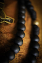 Load image into Gallery viewer, St. Benedict Belt Rosary - Black Wood and Brass