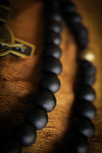 St. Benedict Belt Rosary - Black Wood and Brass