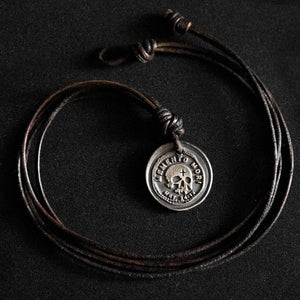 Memento Mori .999 Fine Silver Coin Necklace