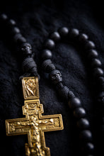 Load image into Gallery viewer, Lightweight Golgothan Rosary - Black Polymer