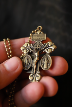 Load image into Gallery viewer, Pardon Crucifix Necklace with Benedict Medal