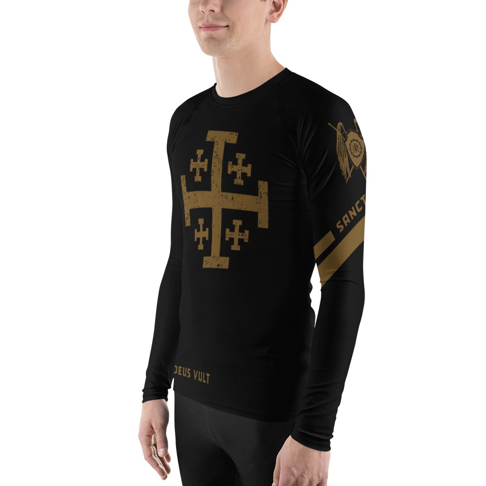 DEUS VULT Men's Rash Guard - jiu jitsu / Surf | Sanctus Co.