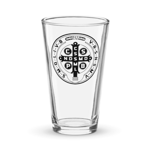 St Benedict Pint Glass
