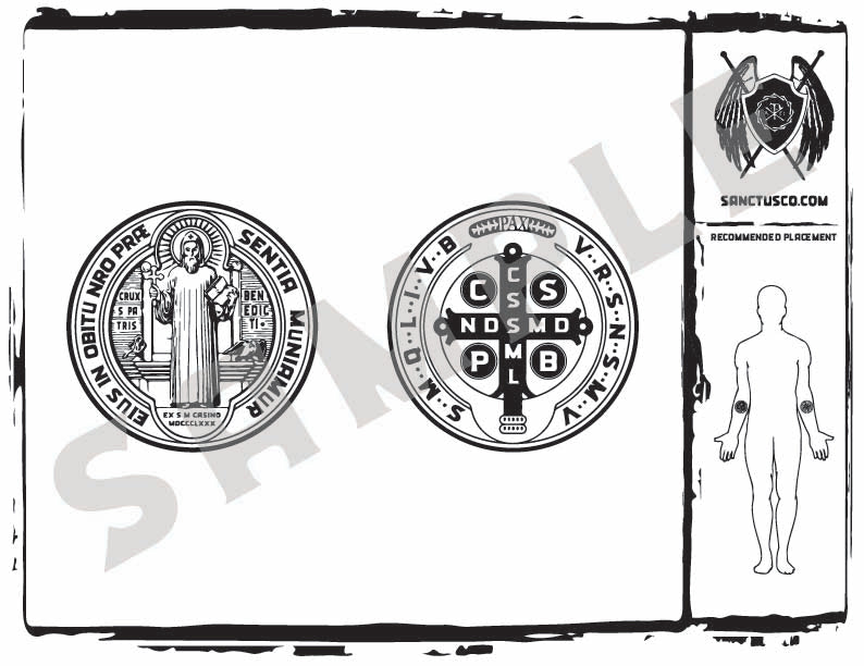 St. Benedict Tattoo Design Sanctus Co.