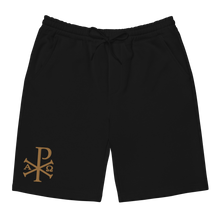 Load image into Gallery viewer, Chi Rho Embroidered Men&#39;s fleece shorts - Sanctus Co.