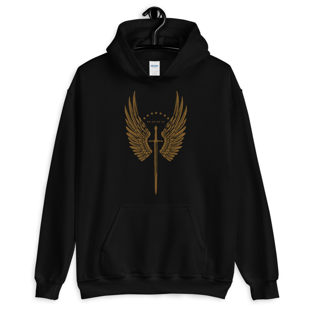 Angel of God Hooded Sweatshirt - Sanctus Supply Co.