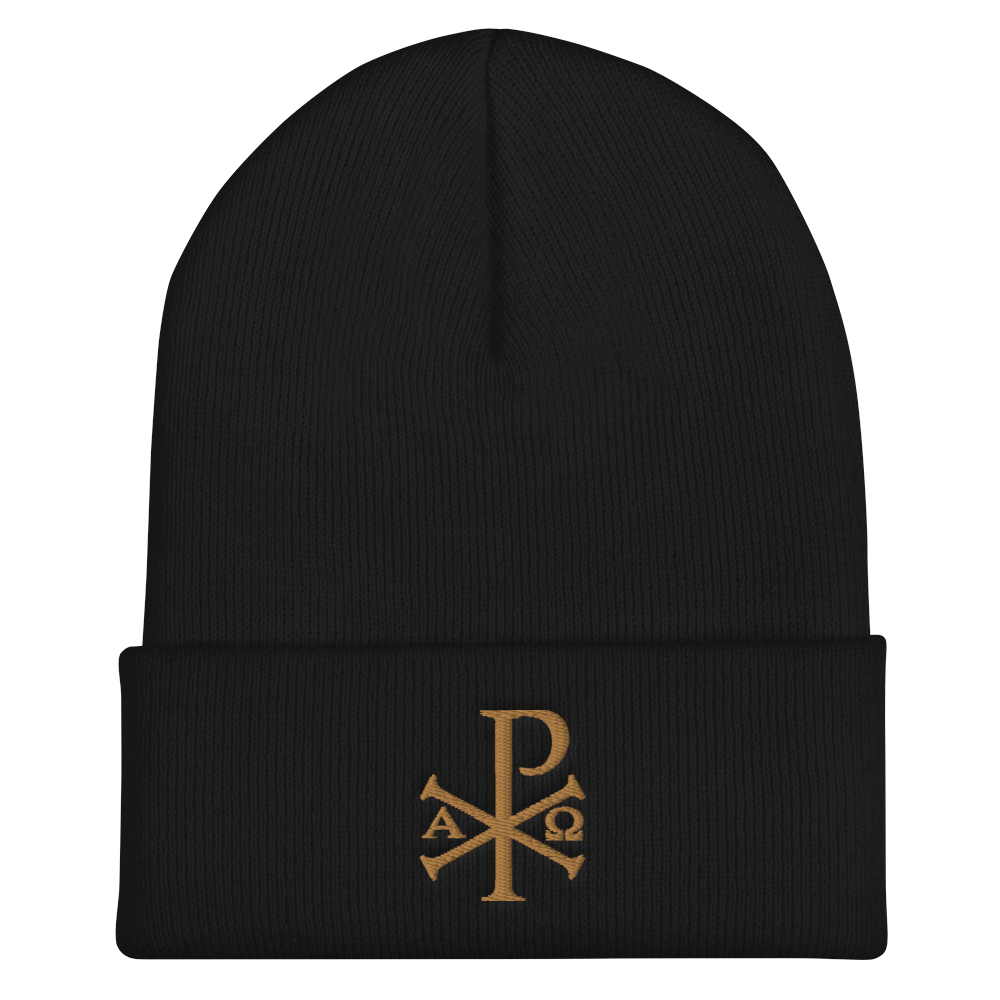 Chi Rho Cuffed Beanie - Sanctus Supply Co.